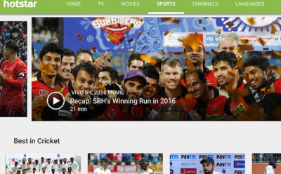 Hotstar is the leading Indian video streaming app