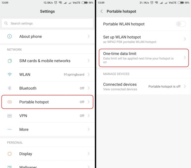 MIUI 9 Latest Beta Lets You Limit Data Usage on Mobile Hotspot Beebom