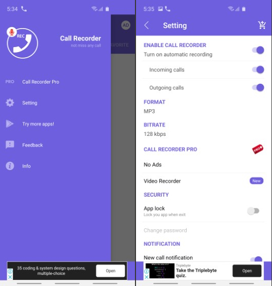 6. مسجل المكالمات من Top Weather Studio-تطبيقات Android لتسجيل المكالمات