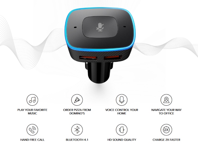 Anker Roav Viva Alexa Powered Bluetooth Car Charger