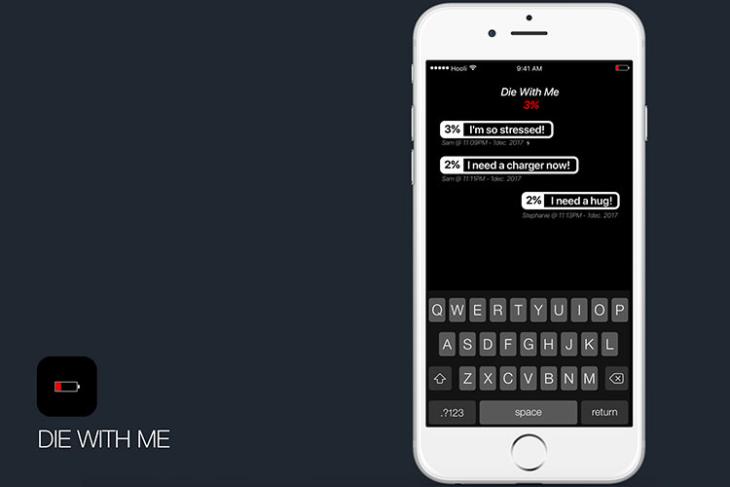 Die With Me Is a Chat App You Can Only Use with Less than 5 Battery Remaining
