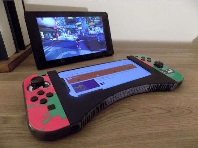 Nintendo switch with phone