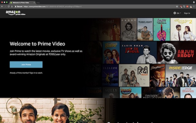 amazon prime for airtel tv