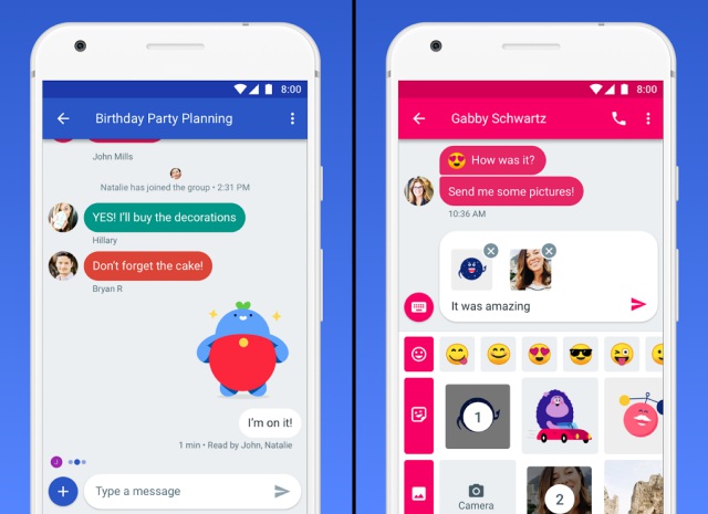 android messages screengrabs
