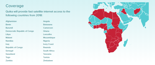 Quika services in Africa and Middle East