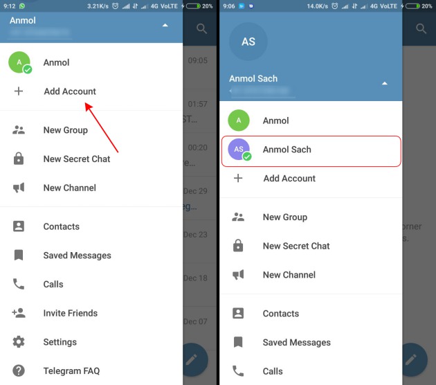 Telegram Bags Major Update with Multiple Accounts, Themes and Quick Reply Support