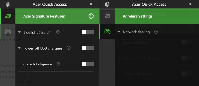 Acer Nitro 5 Spin Acer Quick Access