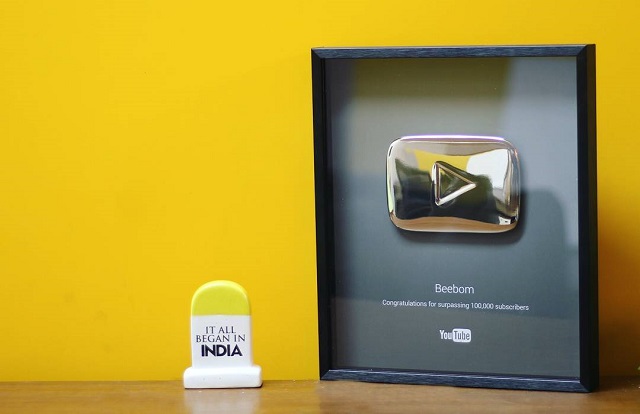 Beebom Youtube Silver Play button