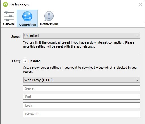 proxy para 4k video downloader