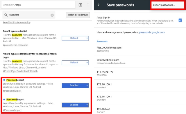 Export Passwords Chrome Canary Dev Tutorial