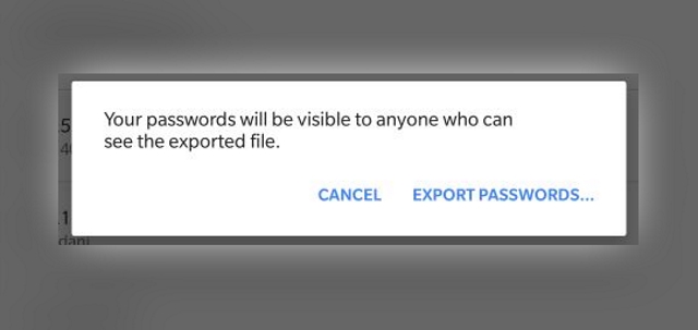 Export Passwords Chrome Canary Dev