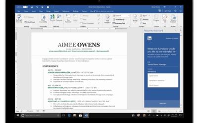 Microsoft’s Resume Assistant Tool in Word Now Available to Office 365 Subscribers