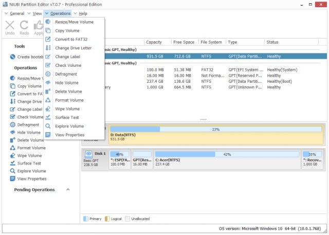 NIUBI Partition Editor User Experience