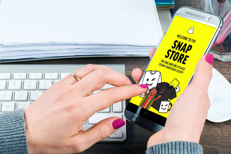 Snapchat Store website mockup
