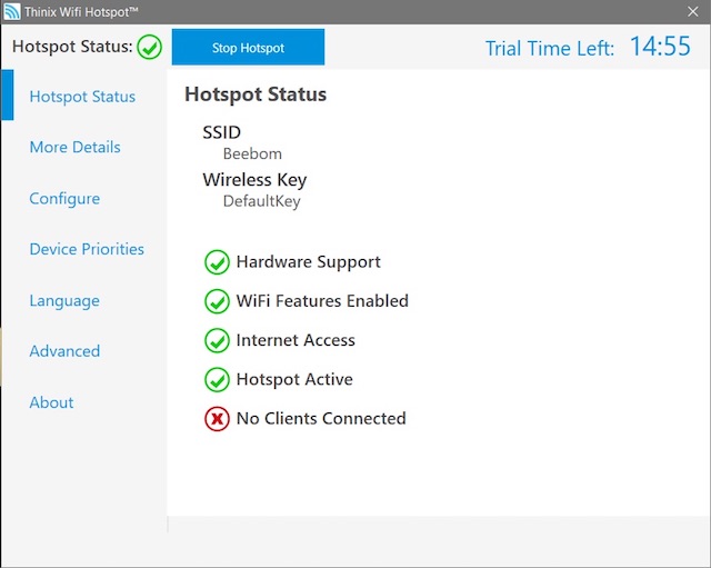 Thinix WiFi Hotspot Creator