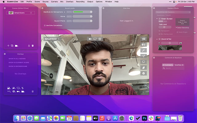 ecamm live webcam app for mac