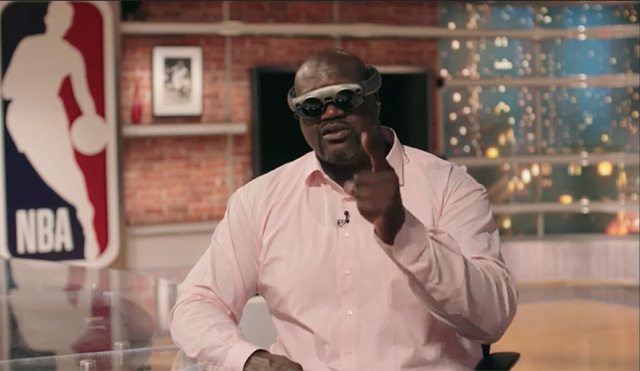 NBA Legend Shaquille o'Neal wearing Magic Leap's glasses