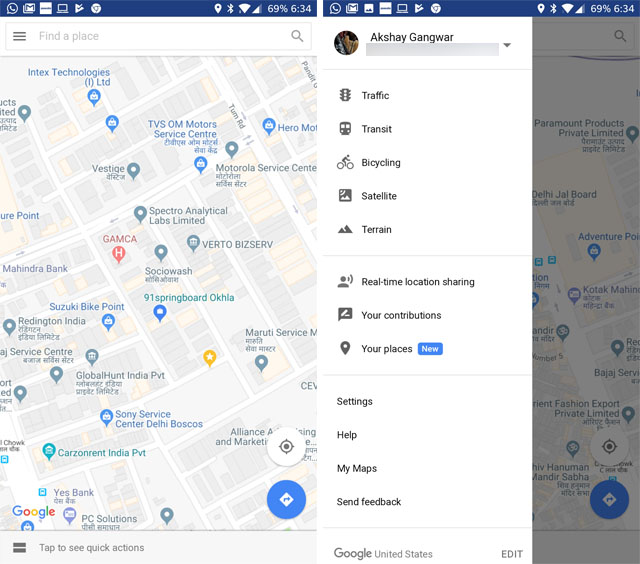 Maps Go Features 