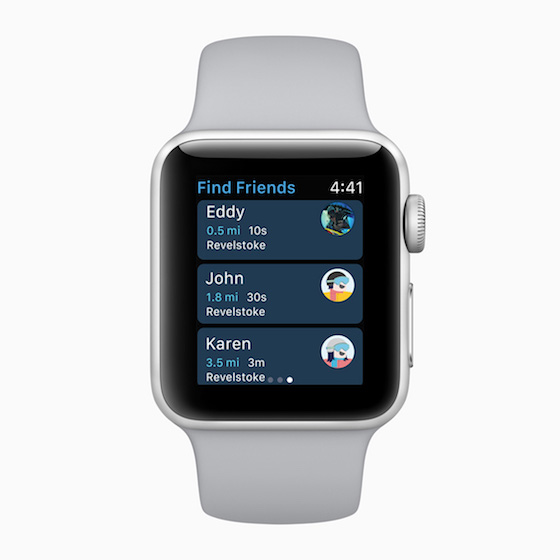 Apple Watch Series find friends