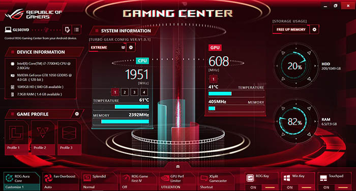 Asus GL503VD ROG Gaming Center