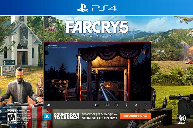 Far Cry 5 Countdown to launch