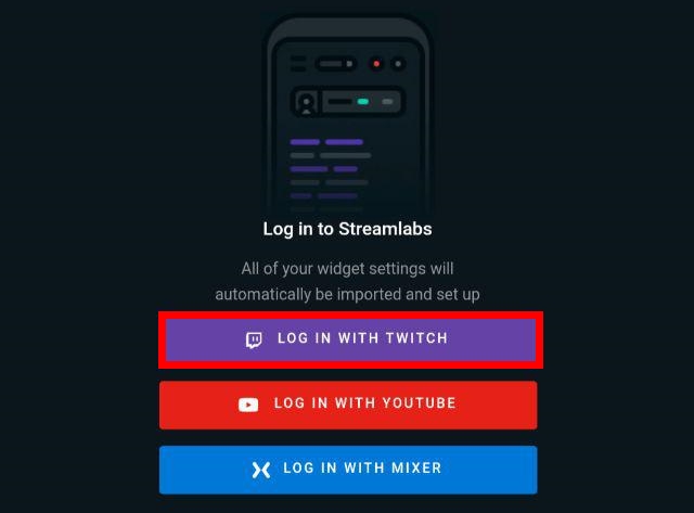 Log in to Twitch