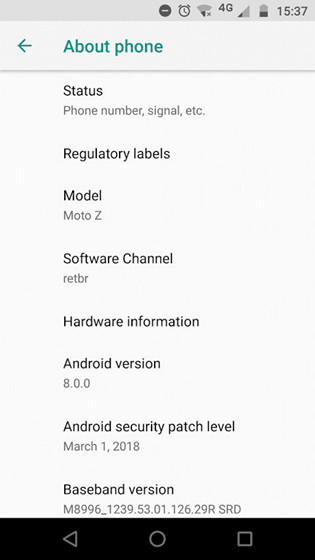 First-Gen Moto Z Finally Receiving Android 8.0 Oreo Update