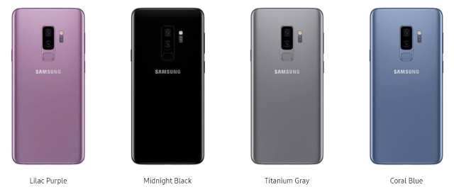 Samsung Galaxy S9 Colors