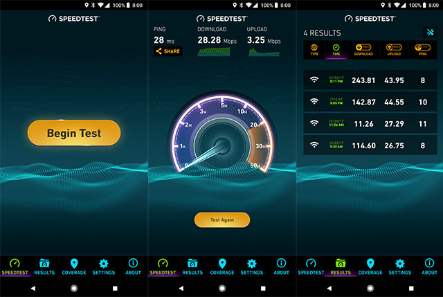 ookla speedtest app being throttled by windows