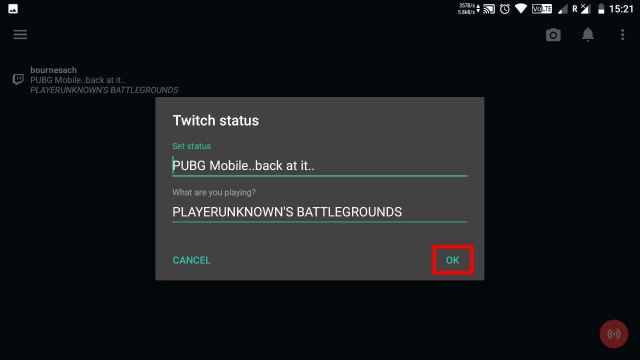 Twitch android. Twitch status Screens это.