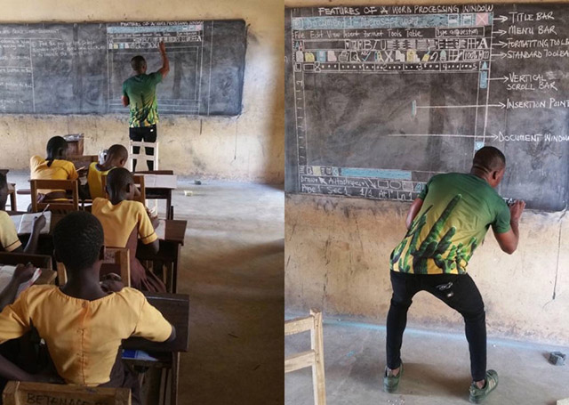 Ghana Schoolteacher Who Taught Computers Using Blackboard Lauded by Microsoft, And Other Institutions 