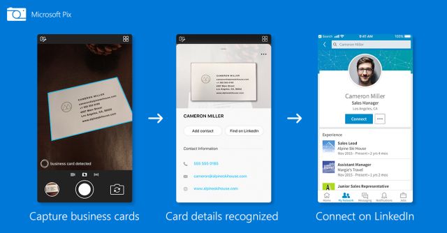 Save Contacts from Visiting Cards to Your LinkedIn with Microsoft Pix on iOS