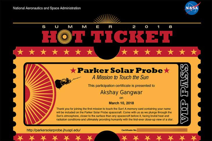 nasa send name sun featured website