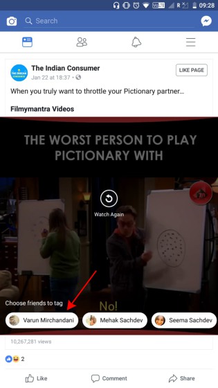 Facebook Testing Tagging Suggestions on Videos, Share to Messenger Button in Comments