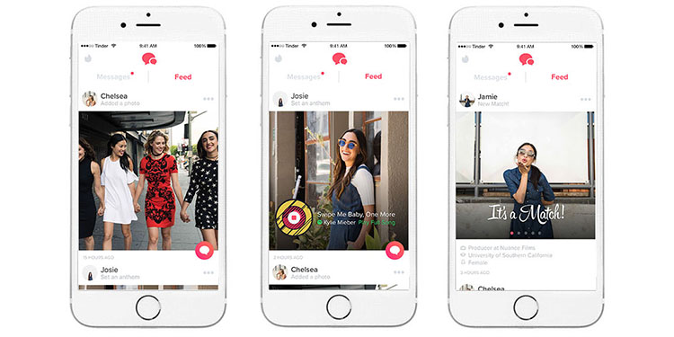 Tinder Will Now Show Updates From Matches in a Facebook-Like Feed 