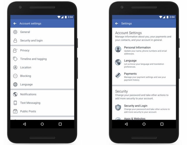 Facebook Revamps Settings Section; Improves Accessibility and Adds Privacy Shortcuts Menu