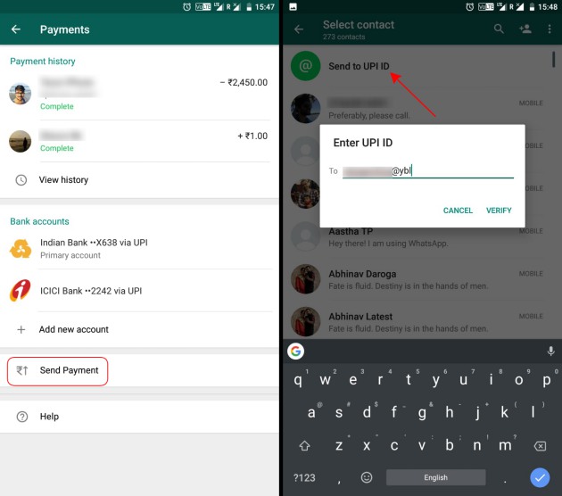 whatsapp payments 1