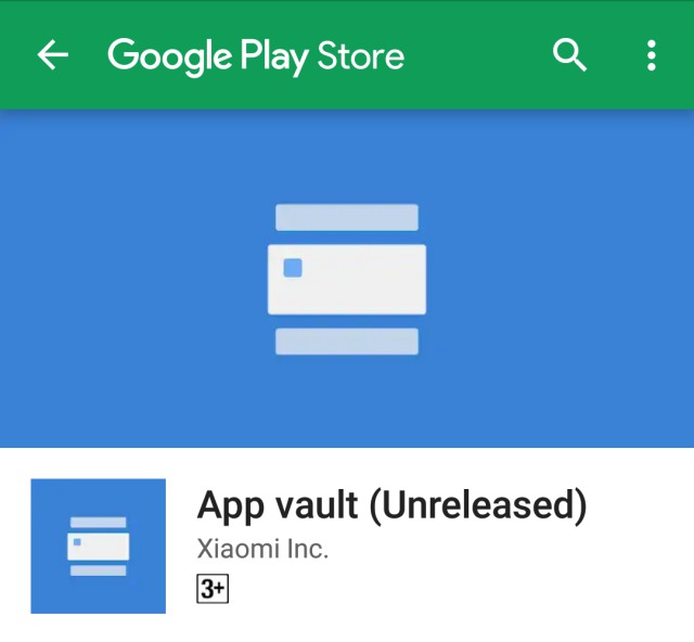 xiaomi app vault play listing