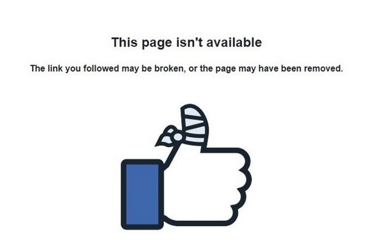 Facebook Page Not Available website
