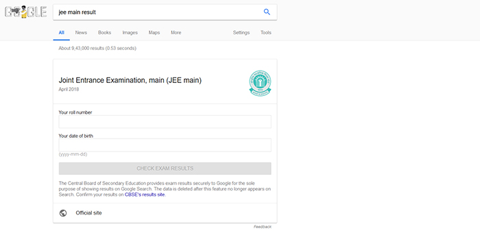 Google Partners with CBSE Exam Results And Other Info in Search in India