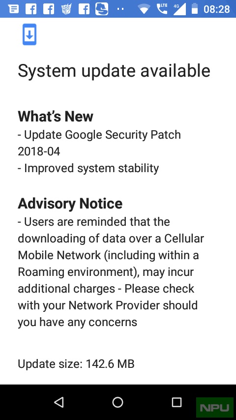 Nokia 1 April Security Update