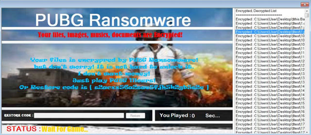 PUBG Ransomware