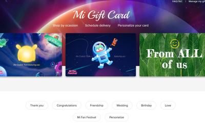 Xiaomi Mi Gift Cards