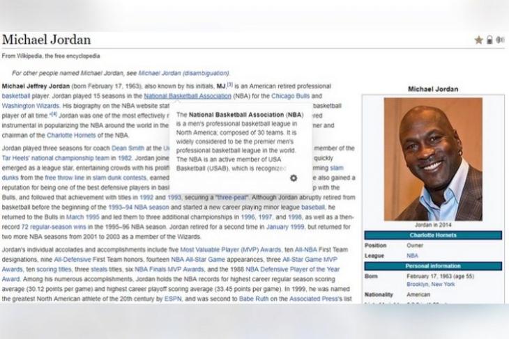 You Can Now Preview Hyperlinks on Wikipedia Before Clicking on Them