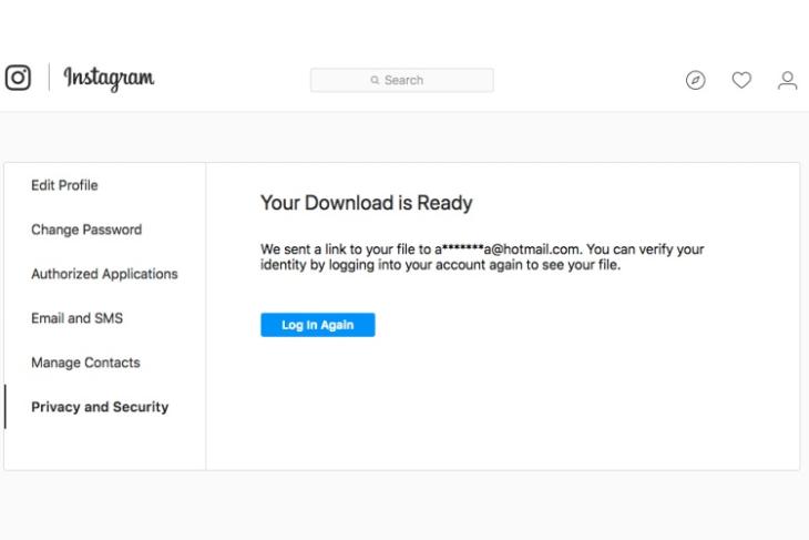 instagram data download