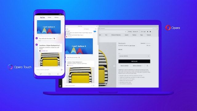 Opera Touch Simplifies One-Handed Browsing, Works With Opera Flow Sync