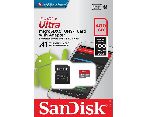 SanDisk Ultra 400GB microSDXC Card Launched in India; Priced at Rs 19,999
