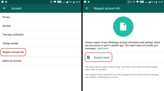 WhatsApp Android Beta Now Lets You Download Your Data Report