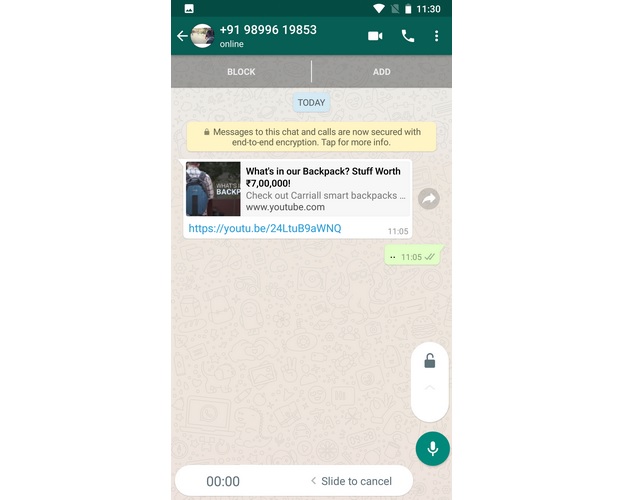 WhatsApp Beta Gets In-App YouTube Playback and Voice Recording Lock