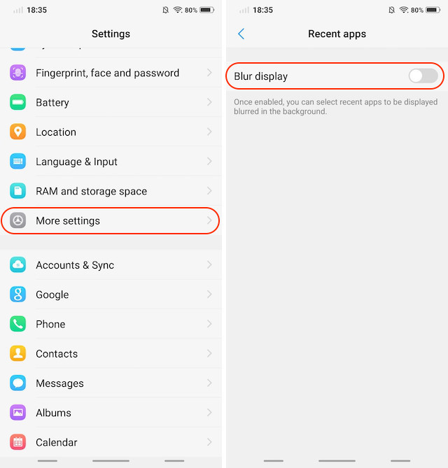 13. Blur specific Apps in ‘Recent Apps' 1